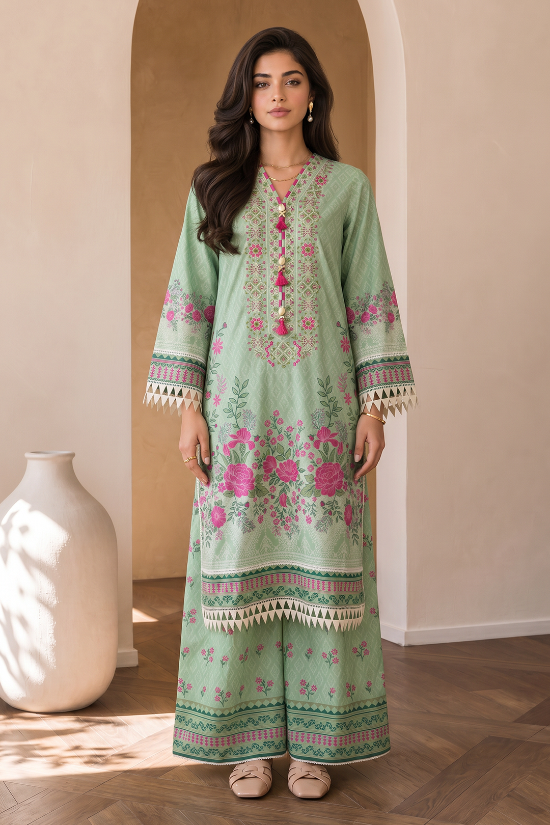 Embroidered Shirt
Shalwar