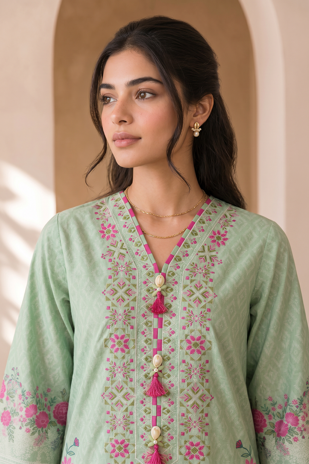 Embroidered Shirt
Shalwar