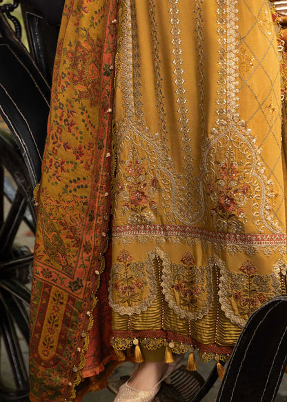 Grace W857-Embroidered 3pc Marina Dress With Printed Shawl.